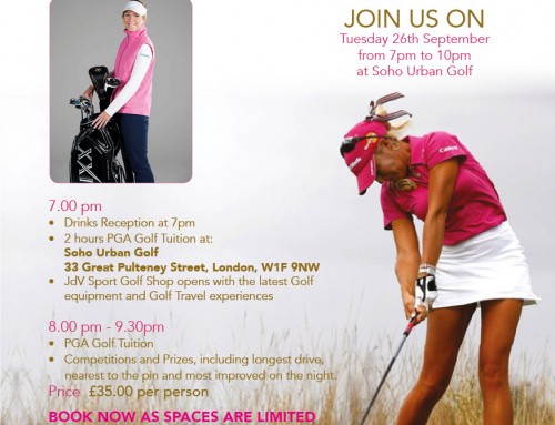 JdV Sport announces new London Events | Golf in the City Sponsored by HarmerSlater